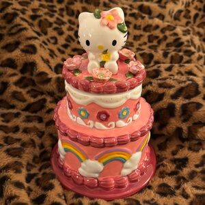 blue sky clay works Hello Kitty tiered cake ceramic